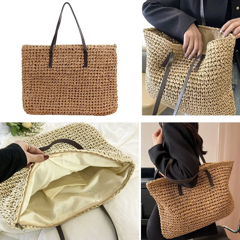 Borsa estiva intrecciata Alessia – vista frontale