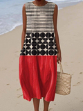 Abito midi color block